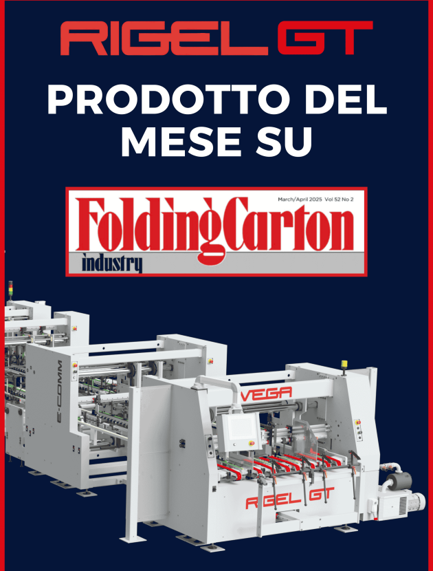 Rigel GT prodotto del mese su Folding Carton Industry